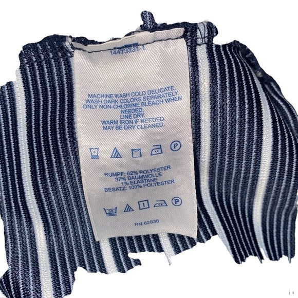 Lands End Navy Blue and White Dress Nautical Preppy Vacation Resort Cruise Sz 6 - Picture 9 of 12